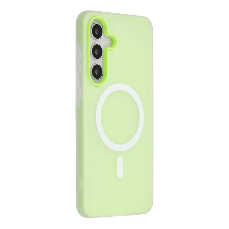 For Samsung Galaxy S26 Magnetic Case PC + TPU Frosted Phone Cover - Green