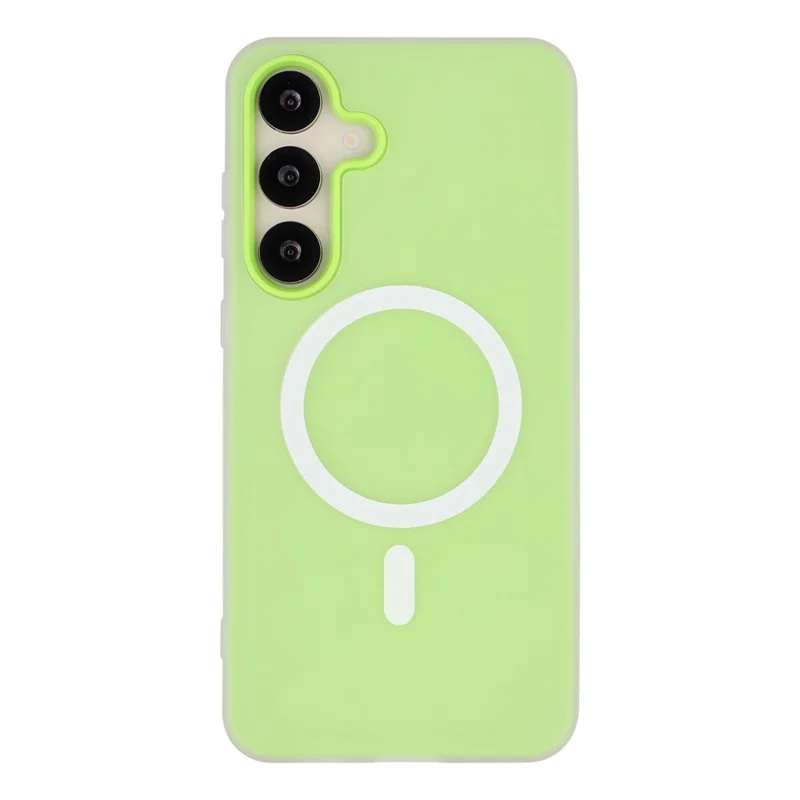 For Samsung Galaxy S26 Magnetic Case PC + TPU Frosted Phone Cover - Green