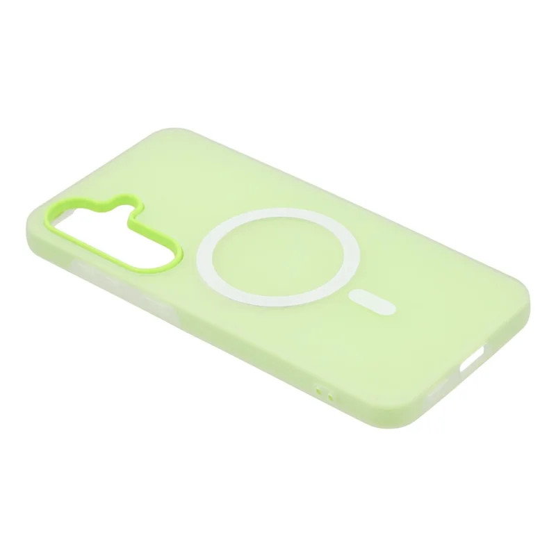 For Samsung Galaxy S26 Magnetic Case PC + TPU Frosted Phone Cover - Green
