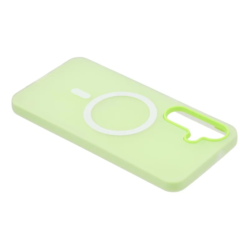 For Samsung Galaxy S26 Magnetic Case PC + TPU Frosted Phone Cover - Green