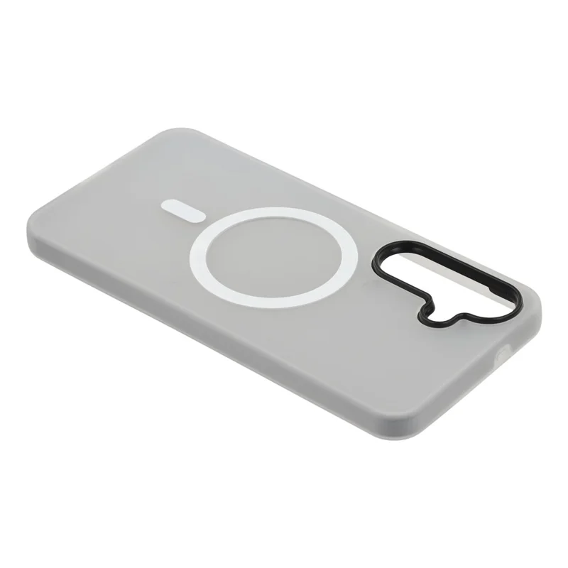 For Samsung Galaxy S26+ Magnetic Case PC + TPU Frosted Phone Cover - Black