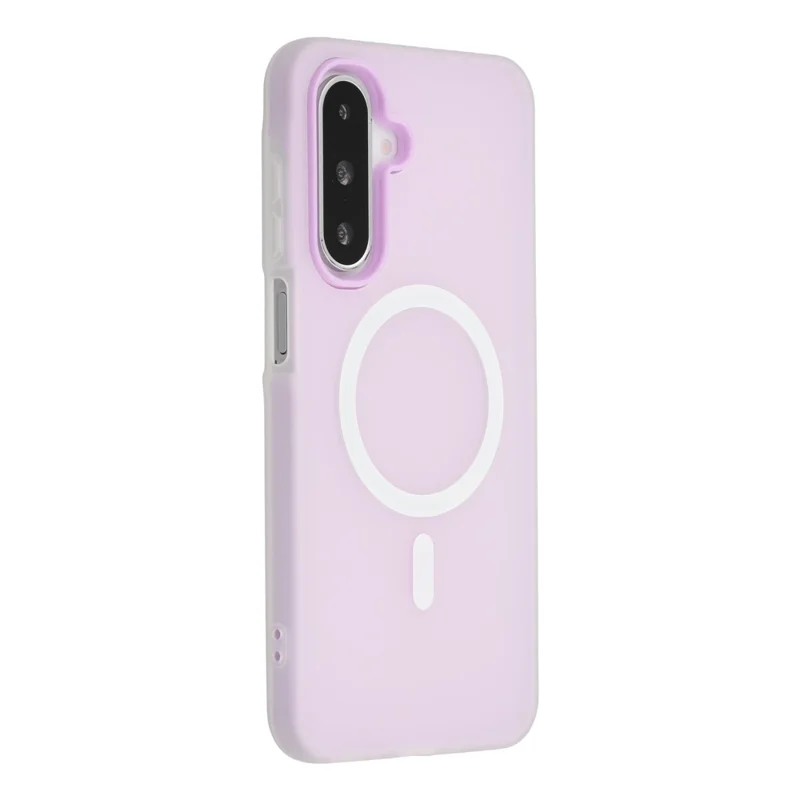 For Samsung Galaxy A37 5G Magnetic Case PC + TPU Frosted Phone Cover - Purple