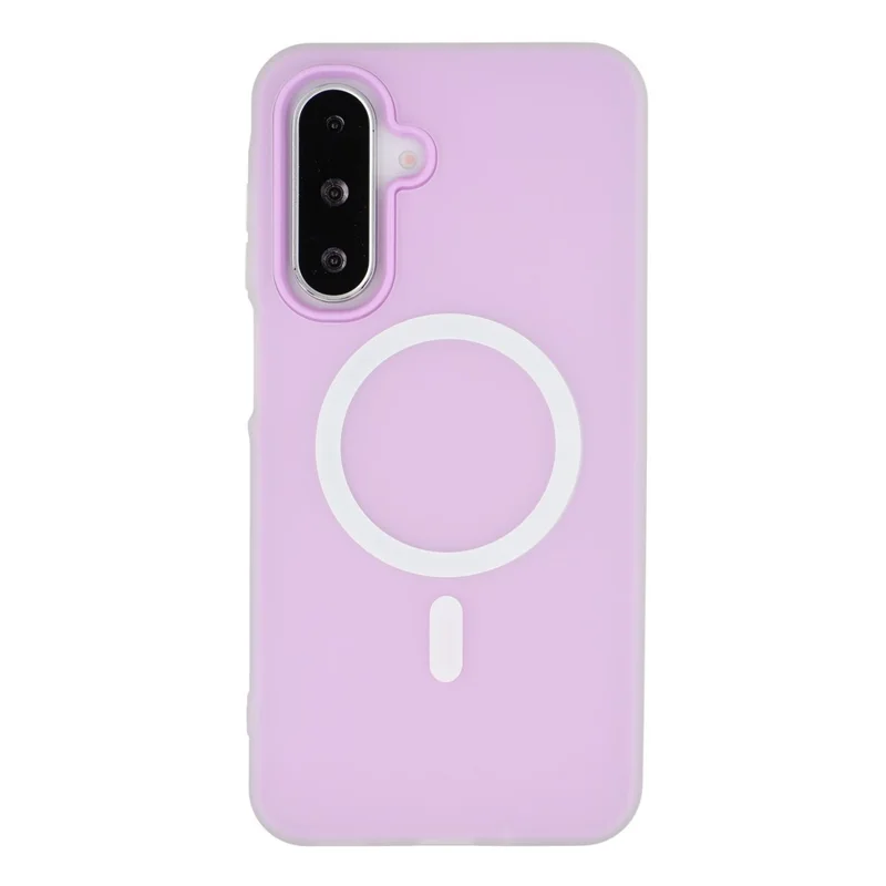 For Samsung Galaxy A37 5G Magnetic Case PC + TPU Frosted Phone Cover - Purple