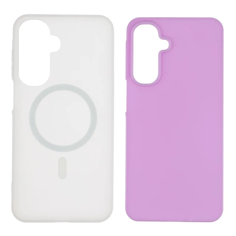 For Samsung Galaxy A37 5G Magnetic Case PC + TPU Frosted Phone Cover - Purple