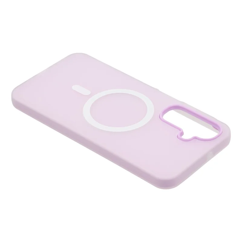 For Samsung Galaxy A37 5G Magnetic Case PC + TPU Frosted Phone Cover - Purple