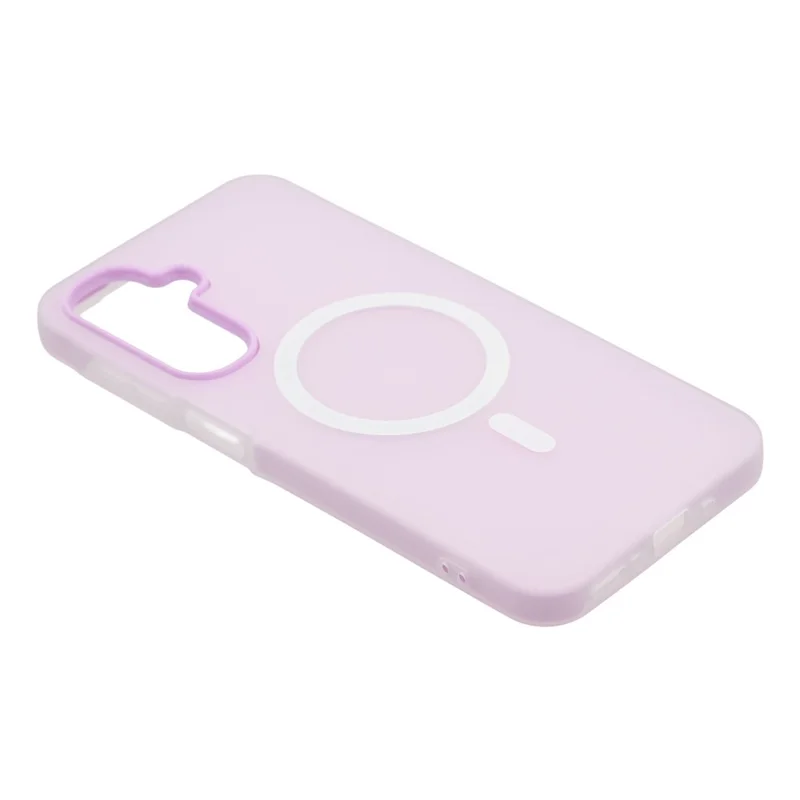For Samsung Galaxy A37 5G Magnetic Case PC + TPU Frosted Phone Cover - Purple