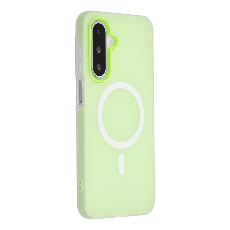 For Samsung Galaxy A57 5G Magnetic Case PC + TPU Frosted Phone Cover - Green