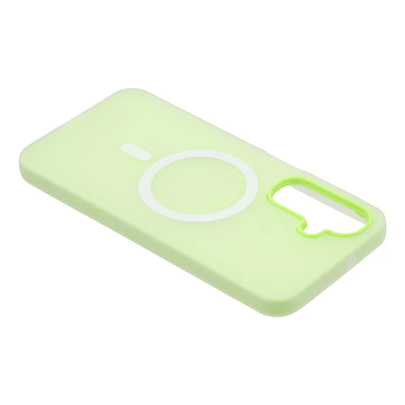 For Samsung Galaxy A57 5G Magnetic Case PC + TPU Frosted Phone Cover - Green