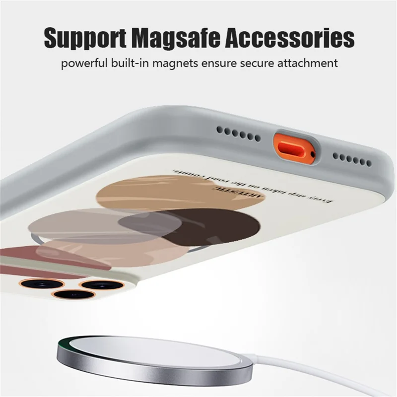 For iPhone 17 Pro Max Magnetic Case UV Printing Geometric Pattern Shockproof PC + TPU Phone Cover - PB608G1