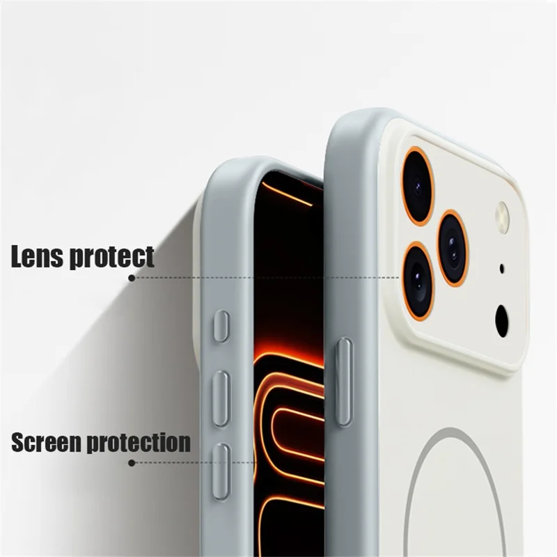 For iPhone 17 Pro Magnetic Case UV Printing Geometric Pattern Shockproof PC + TPU Phone Cover - PB649B1