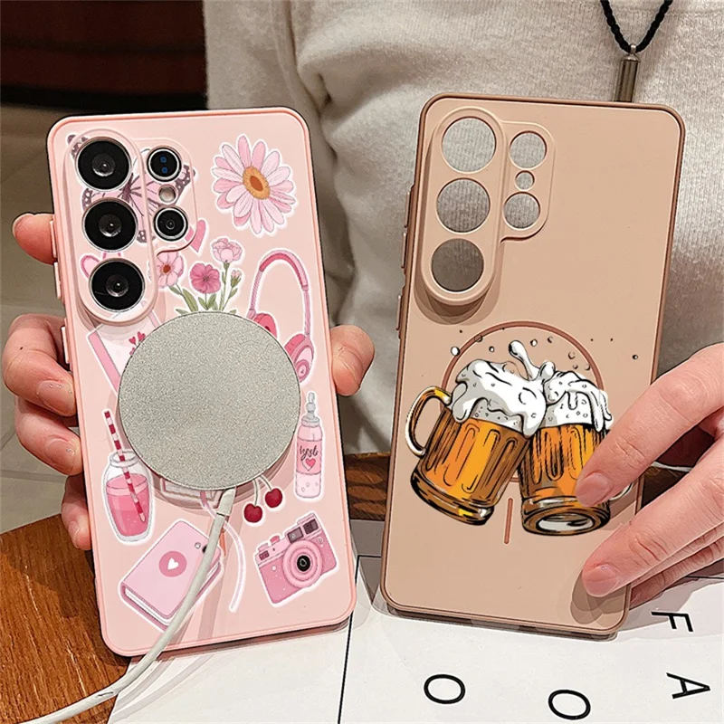 For Samsung Galaxy S26 Ultra Magnetic Case UV Printing Colorful Pattern PC + TPU Phone Protective Cover - GB586