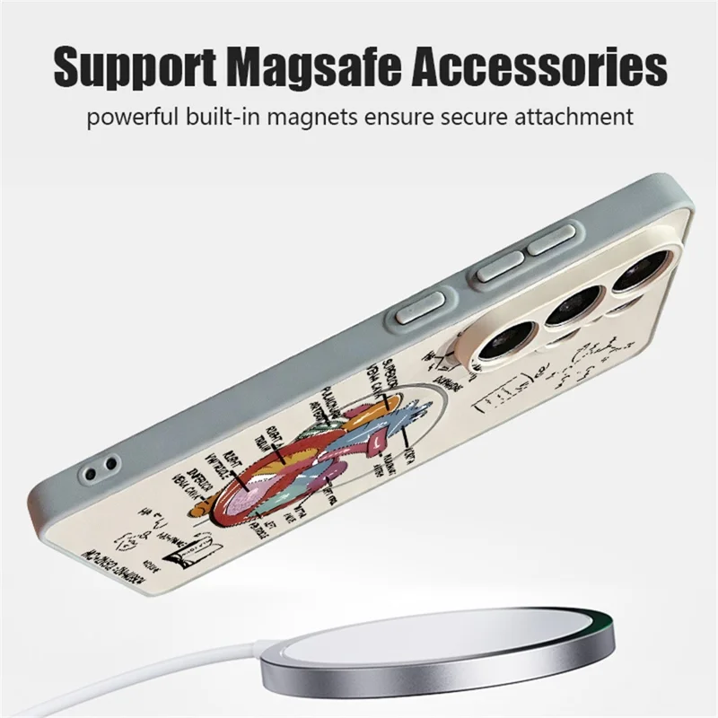 For Samsung Galaxy S25 Ultra Magnetic Case UV Printing Colorful Pattern PC + TPU Phone Protective Cover - GB584