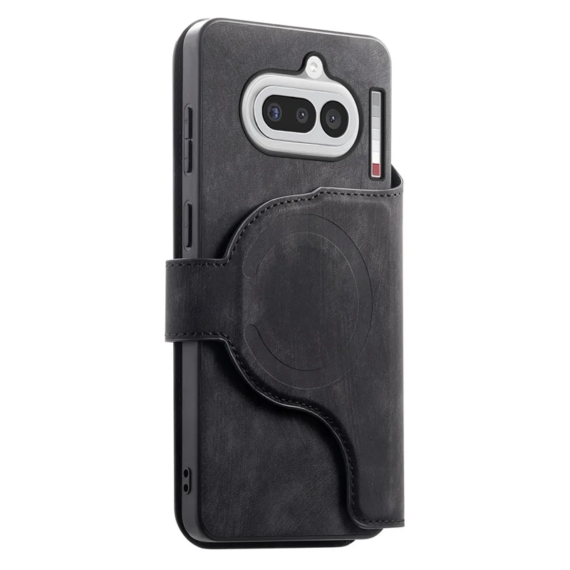 CASENEO MW-02 For Nothing Phone (4a) Case Detachable Magnetic Leather Flip Cover - Black