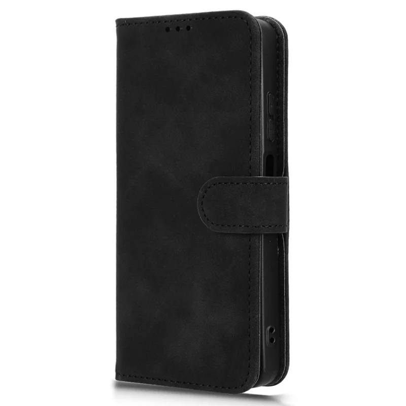 Pour Oukitel C26 Étui en Cuir Toucher Peau Anti-chute Portefeuille Support Pochette Téléphone Flip - Noir