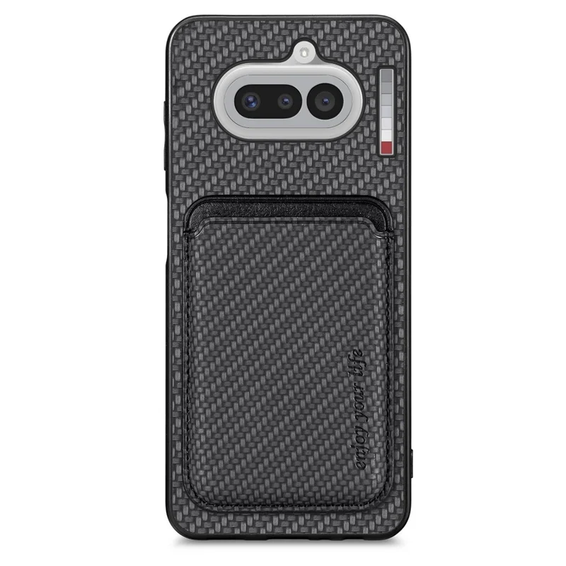 For Nothing Phone (4a) Magnetic Case Detachable Card Holder Phone Back Cover - Black