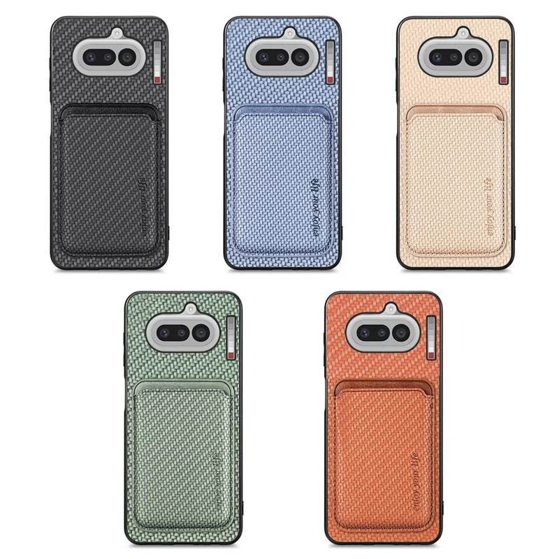 For Nothing Phone (4a) Magnetic Case Detachable Card Holder Phone Back Cover - Black
