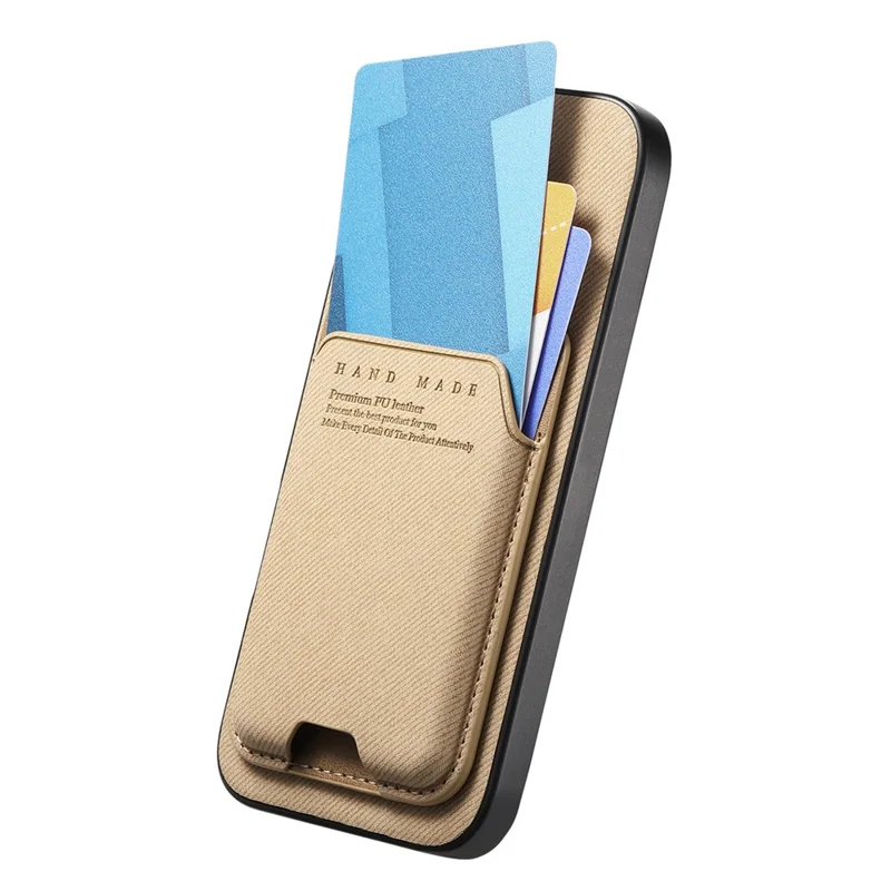 For Nothing Phone (4a) Case Cloth Texture Leather + PC + TPU Phone Cover with Card Holder Kickstand - Khaki