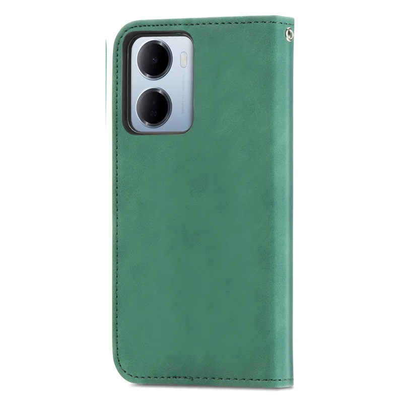 For Xiaomi Redmi 15a 5G Leather Case with Card Holder Magnetic Absorption Phone Cover - Green