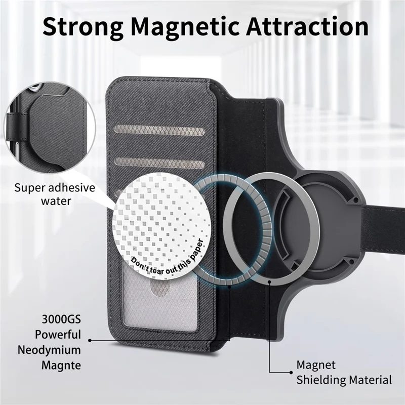 For Xiaomi Poco X8 Pro Max 5G Magnetic Case RFID Blocking Detachable Wallet Stand Cloth Texture Leather Phone Cover - Black