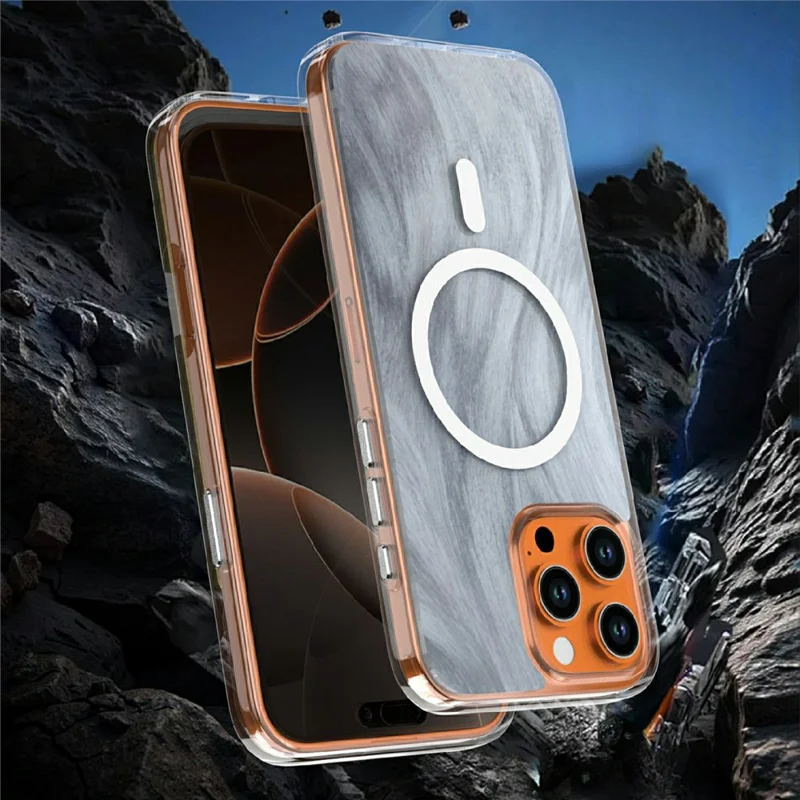 Custodia Magnetica per iPhone 16 Pro con Motivo Fox Tail in Cristallo TPU + Copertura Antiurto in Acrilico - Bianco