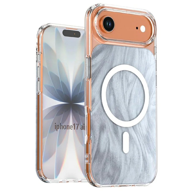 Coque magnétique pour iPhone Air, motif Queue de renard en cristal, TPU + acrylique, étui de protection anti-chocs - Blanc