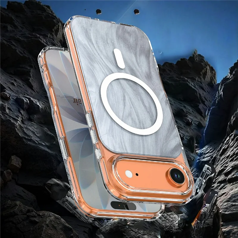 Coque magnétique pour iPhone Air, motif Queue de renard en cristal, TPU + acrylique, étui de protection anti-chocs - Blanc