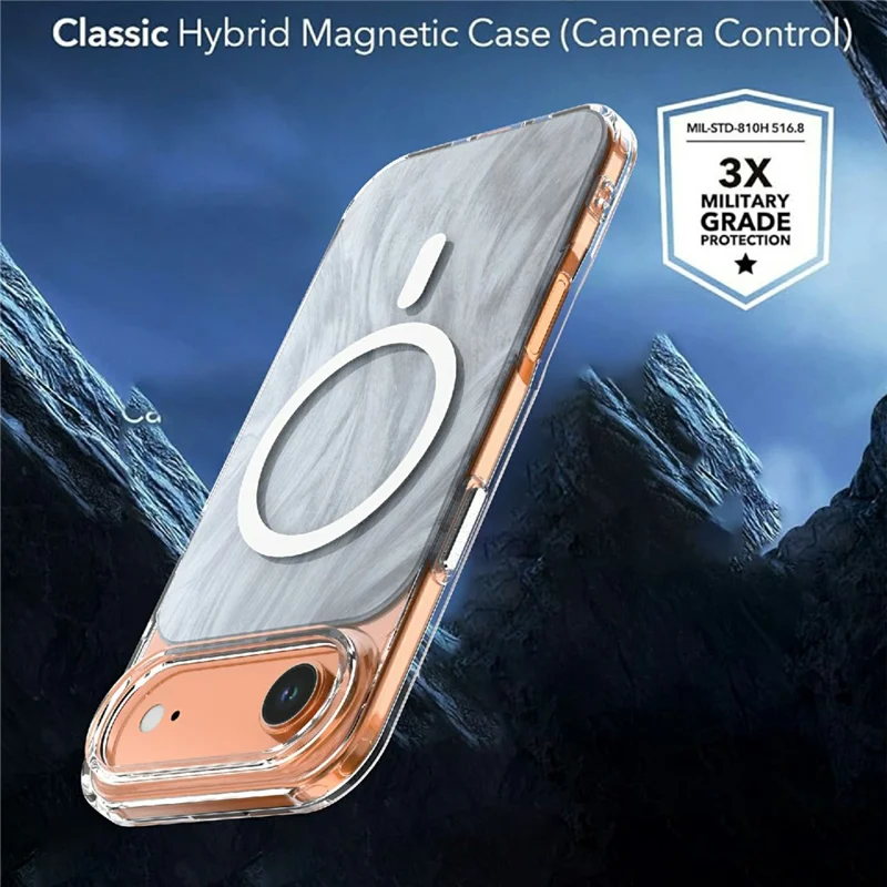 Coque magnétique pour iPhone Air, motif Queue de renard en cristal, TPU + acrylique, étui de protection anti-chocs - Blanc