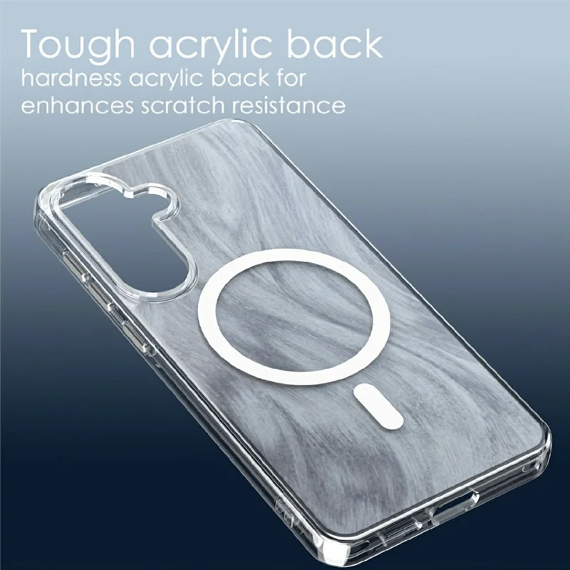 Für Samsung Galaxy S26+ Magnetische Hülle Fuchsschwanzmuster TPU + Acryl Stoßfester Handy-Schutz - Weiß