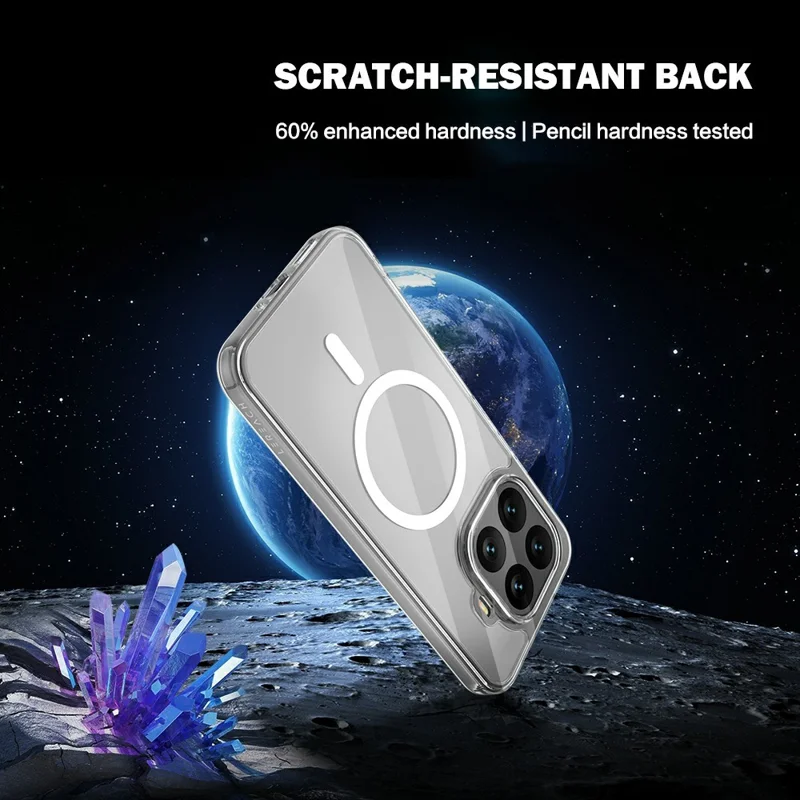 LEREACH Serie TOC per Xiaomi 17T Custodia Magnetica TPU + Copertura in Acrilico per Telefono - Trasparente