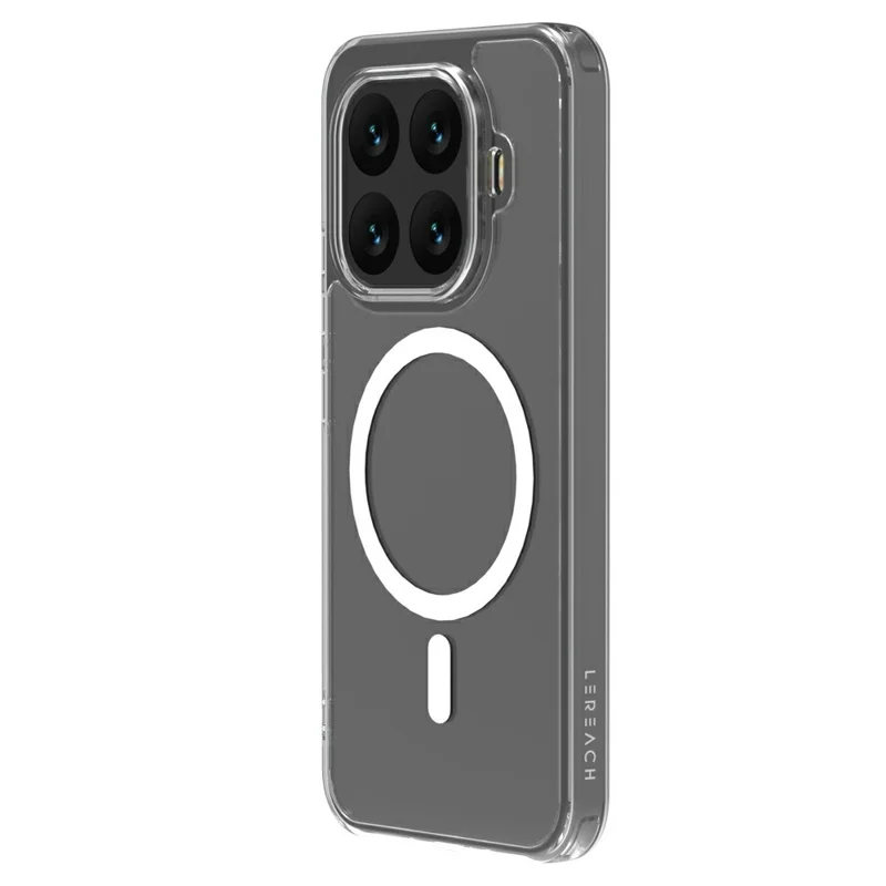 LEREACH Serie TOC per Xiaomi 17T Custodia Magnetica TPU + Copertura in Acrilico per Telefono - Trasparente
