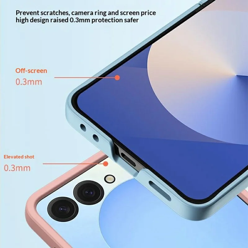 For Samsung Galaxy Z Flip8 Case Ultra Thin Skin Touch Rubberized Hard PC Phone Cover - Sky Blue