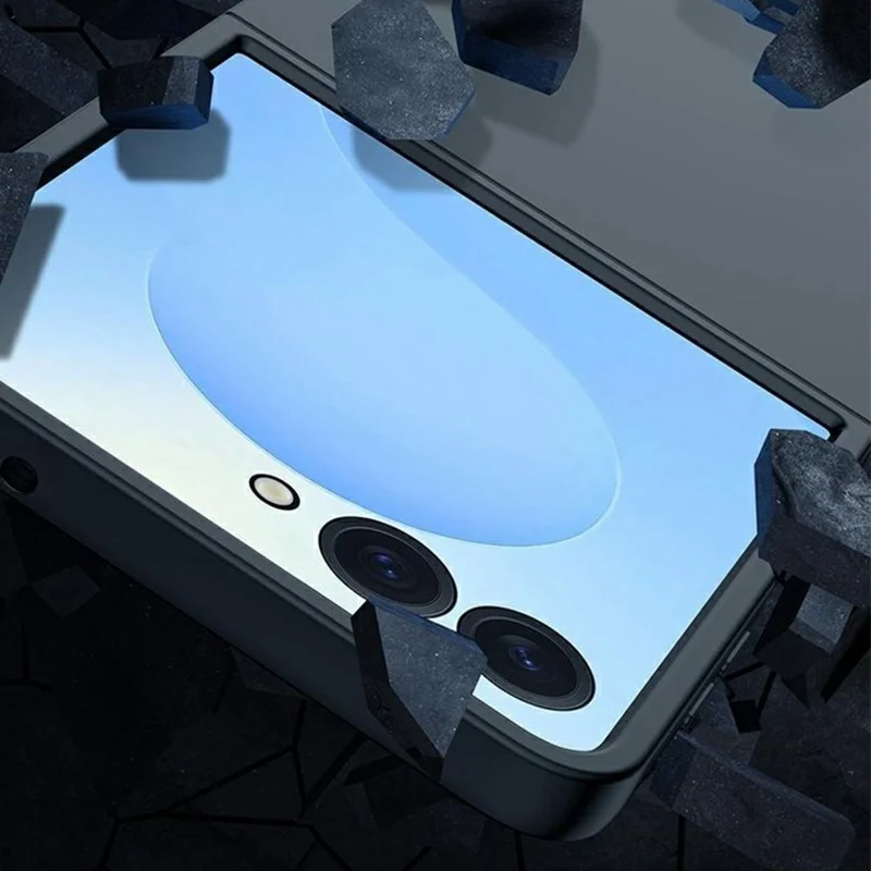 For Samsung Galaxy Z Flip8 Case Ultra Thin Skin Touch Rubberized Hard PC Phone Cover - Sky Blue