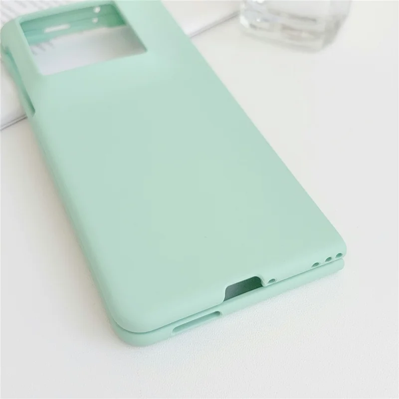 Für Motorola Razr Fold 5G Hülle Ultra-dünne Haptik Touch gummierte Hart-PC-Handyhülle - Mintgrün