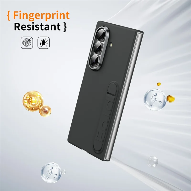 For Samsung Galaxy Z Fold8 Ultra Case Kickstand Hard PC Phone Cover (without Screen Protector) - Black