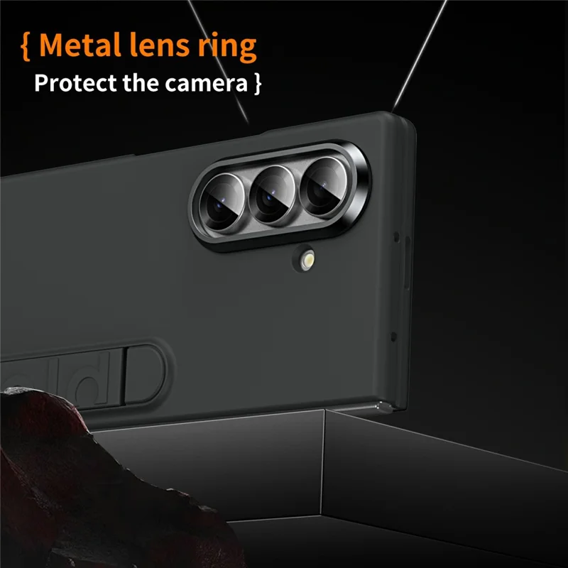 For Samsung Galaxy Z Fold8 Ultra Case Kickstand Hard PC Phone Cover (without Screen Protector) - Black