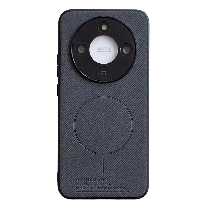 For Honor X70 5G  /  X9d 5G  /  Magic8 Lite 5G Magnetic Case Cloth Texture PC + TPU + PU Leather Anti-Scratch Phone Cover - Black