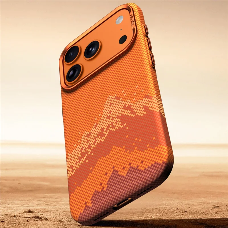SULADA for iPhone 17 Pro Case Golden Mountain Pattern Skin-Feel Hard PC Slim Phone Cover - Orange