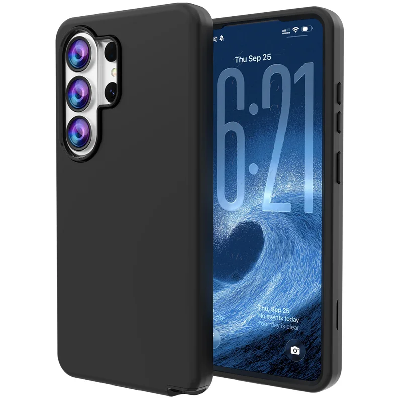 For Samsung Galaxy S26 Ultra GW03 Case TPU + PC Phone Cover Dual Layer Shockproof - Black - 1