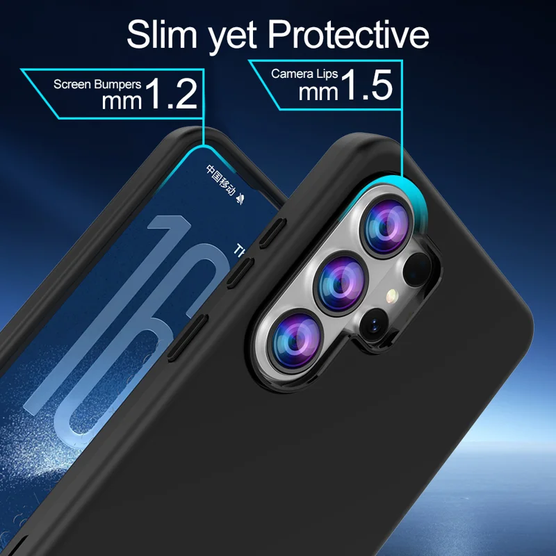 For Samsung Galaxy S26 Ultra GW03 Case TPU + PC Phone Cover Dual Layer Shockproof - Black - 5