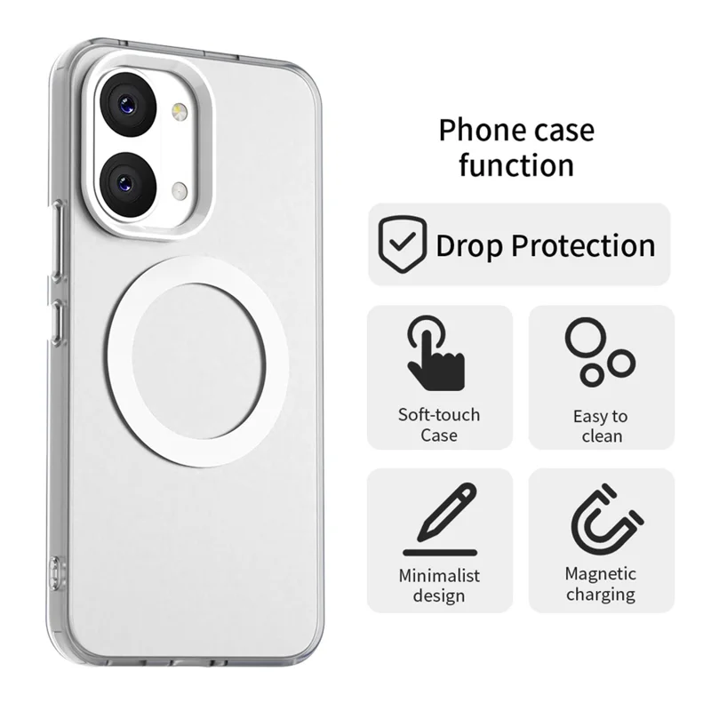 For Xiaomi Poco X8 Pro Max 5G / Redmi Turbo 5 Max 5G Magnetic Case Anti Drop Hybrid Phone Back Cover - White