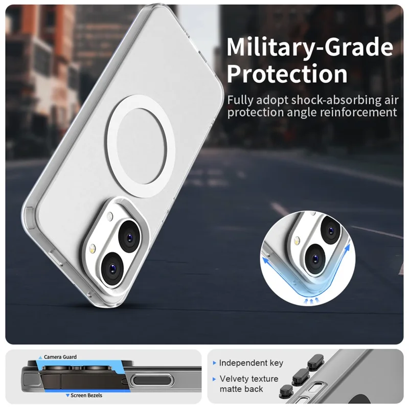 For Xiaomi Poco X8 Pro Max 5G / Redmi Turbo 5 Max 5G Magnetic Case Anti Drop Hybrid Phone Back Cover - White