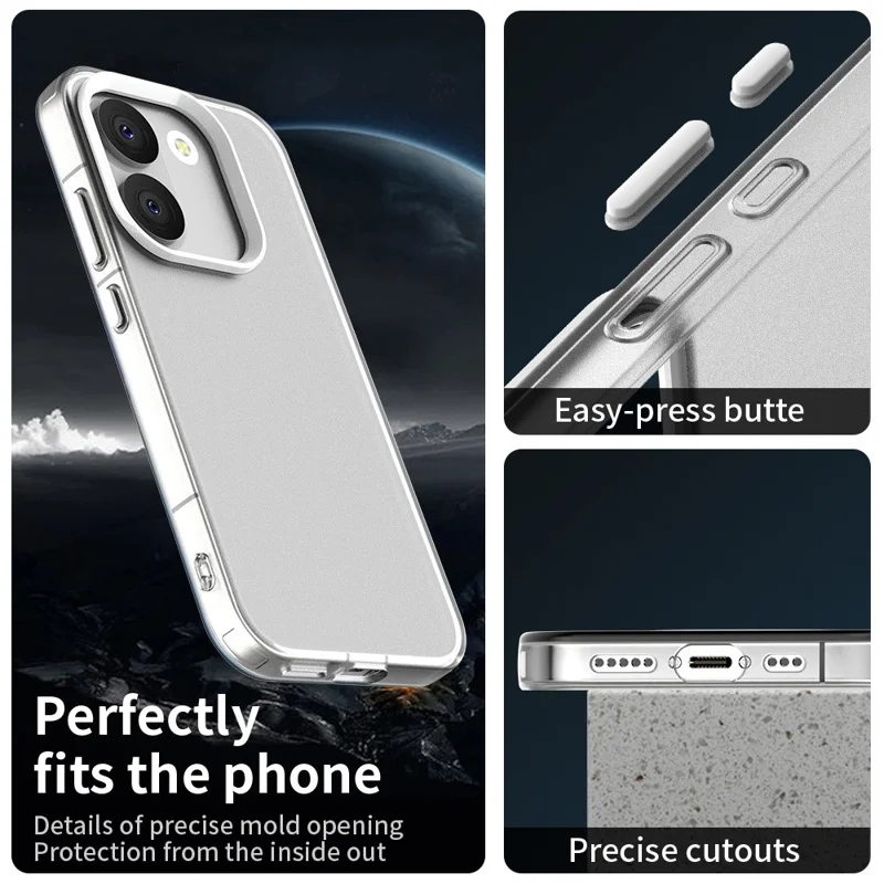 For Xiaomi Poco X8 Pro 5G / Redmi Turbo 5 5G Case PC + TPU + PET Matte Anti-Drop Phone Back Cover - White
