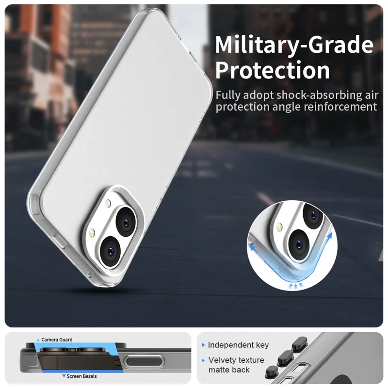 For Xiaomi Poco X8 Pro Max 5G / Redmi Turbo 5 Max 5G Case PC + TPU + PET Matte Anti-Drop Phone Back Cover - White