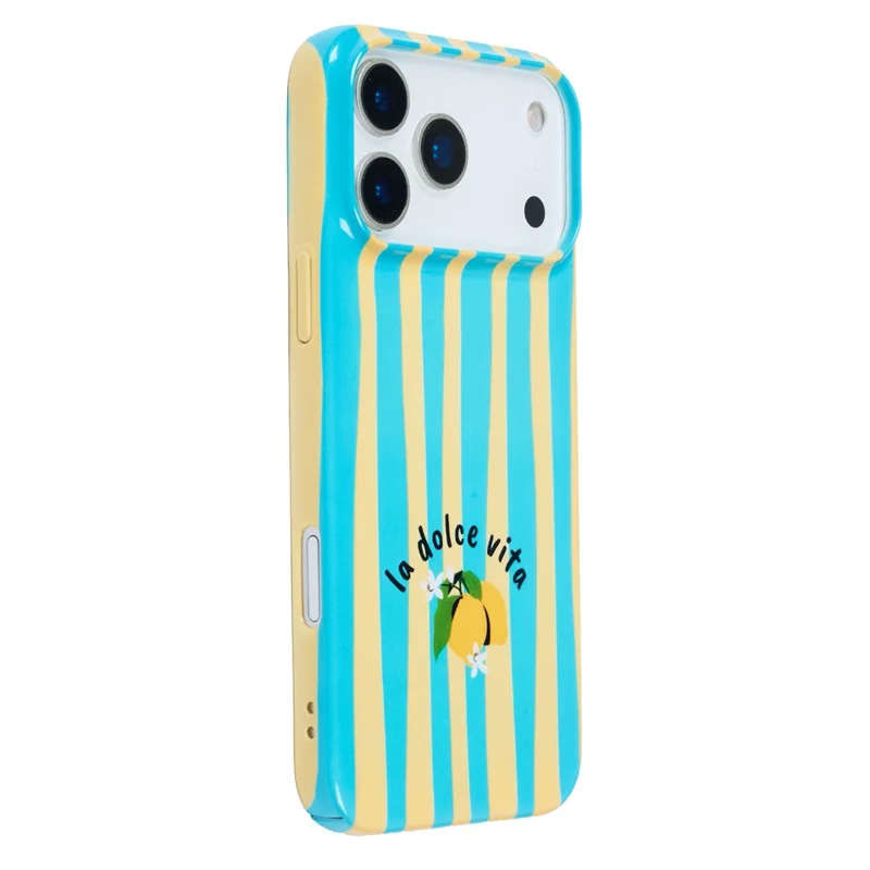 For iPhone 17 Case IMD Striped Pattern Hard PC Protective Phone Cover - Green