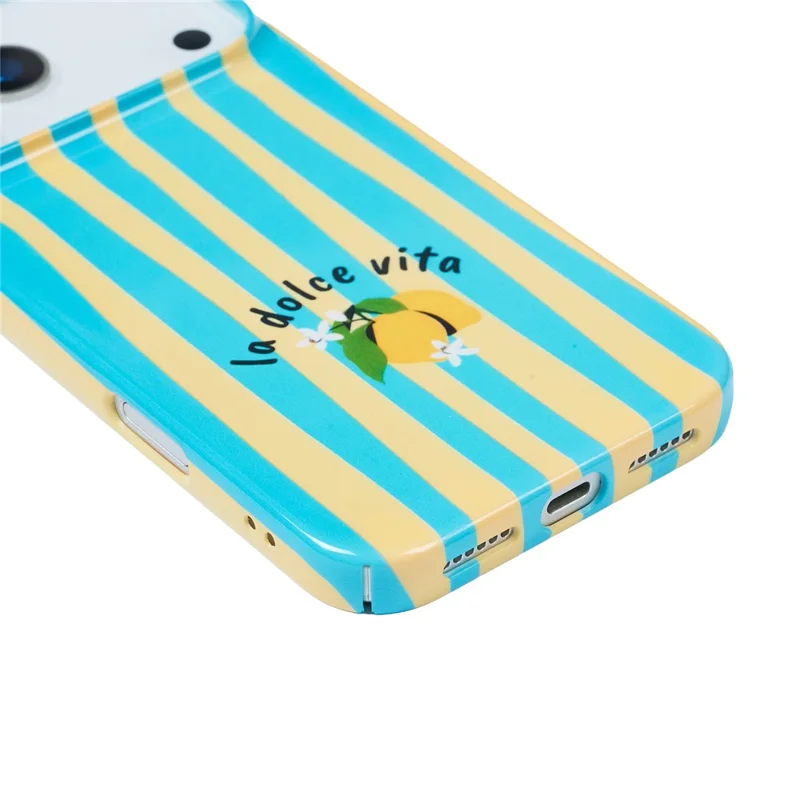 For iPhone 17 Case IMD Striped Pattern Hard PC Protective Phone Cover - Green