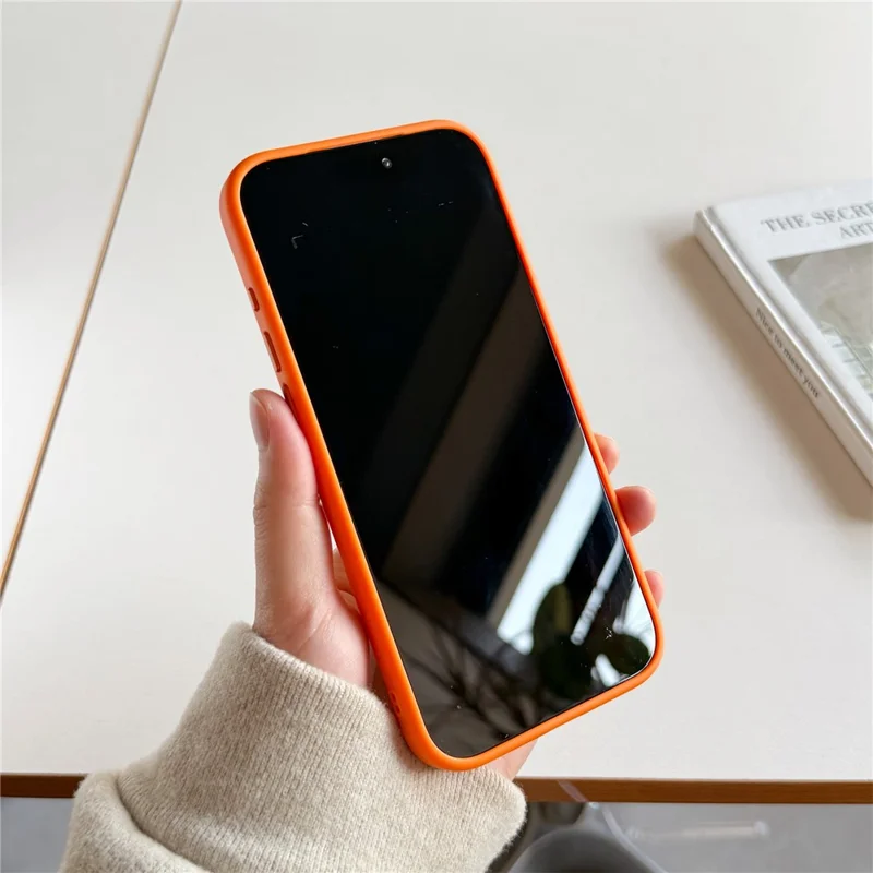 För iPhone 17 Pro Magnetisk Skal Skinnkänsla PC TPU 2 i 1 Chockabsorberande Telefonhölje - Orange