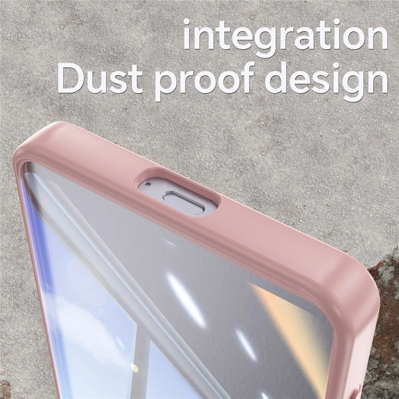 For Sony Xperia 1 VIII Case Acrylic TPU Metal Armor Shockproof Protective Cover - Pink