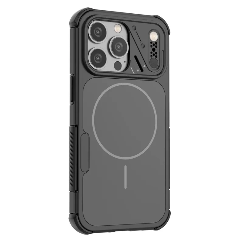 Für iPhone 13 Pro Hülle stoßfest Airbag PC+TPU Handyhülle kompatibel mit MagSafe – Schwarz