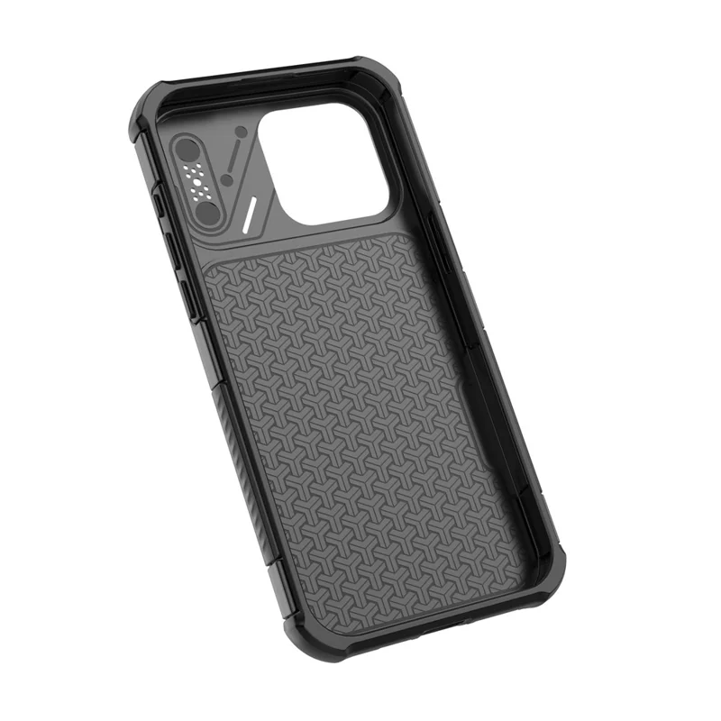 For iPhone 13 Pro Max Case Shockproof Airbag PC+TPU Phone Cover Compatible with MagSafe - Black