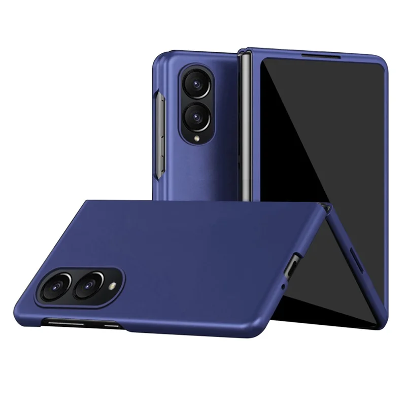 For Samsung Galaxy Z Fold 8 Wide Case Hard PC Electroplating Micro Frosted Protective Cover - Sapphire